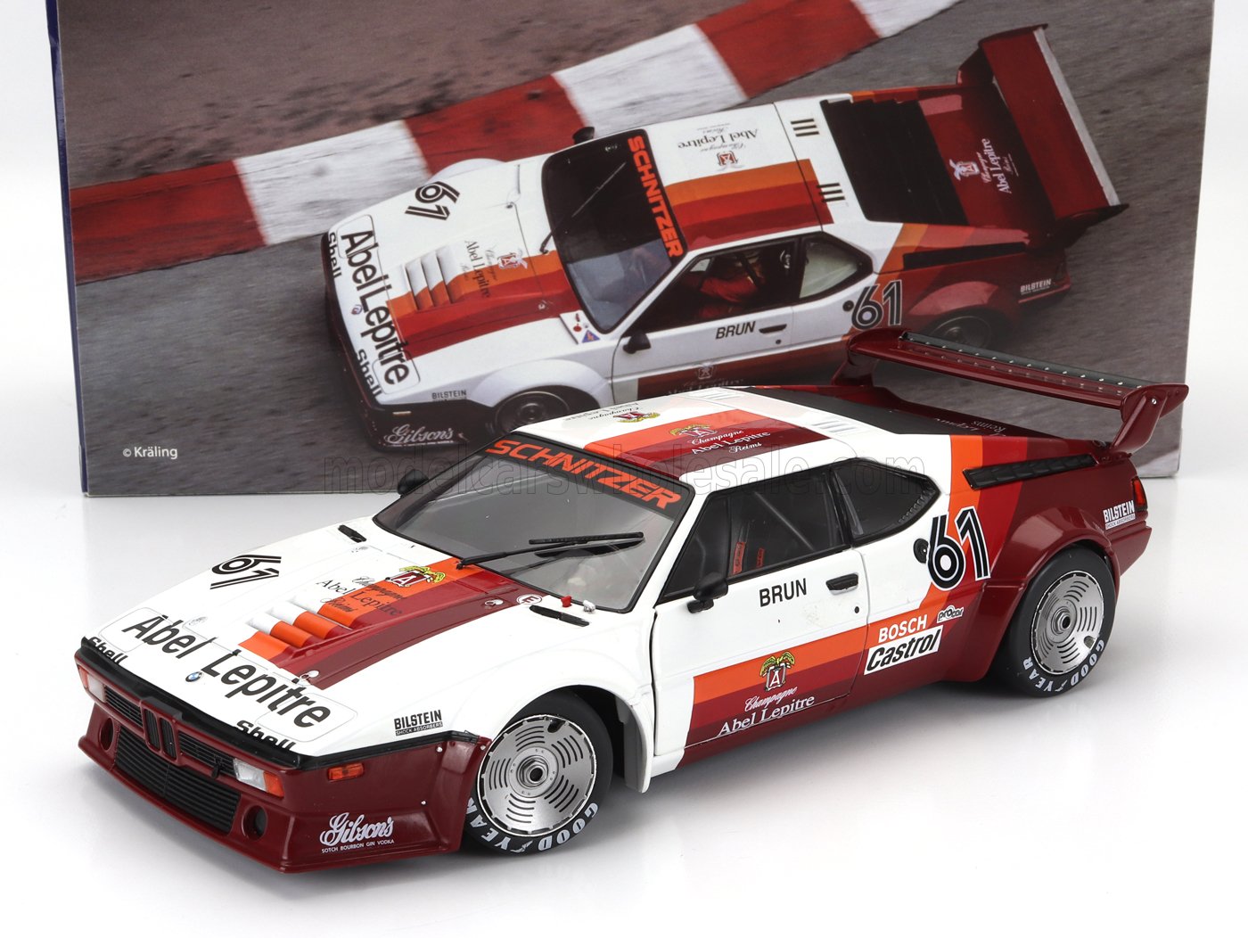 1:18 BMW M1 M88 3.5l №61 Procar Series Monaco Race (1980) Walter Brun, Red White - W1803016