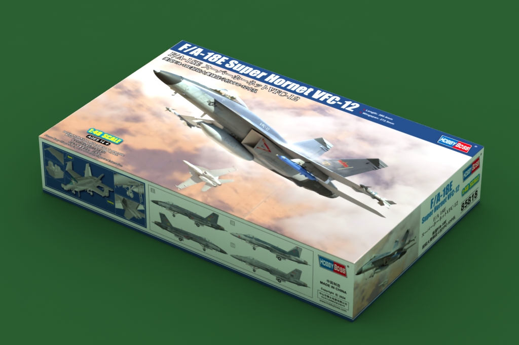 1:48 Сборная модель американский истребитель VFC-12 F/A-18E Super Hornet VFC-12 - 85818