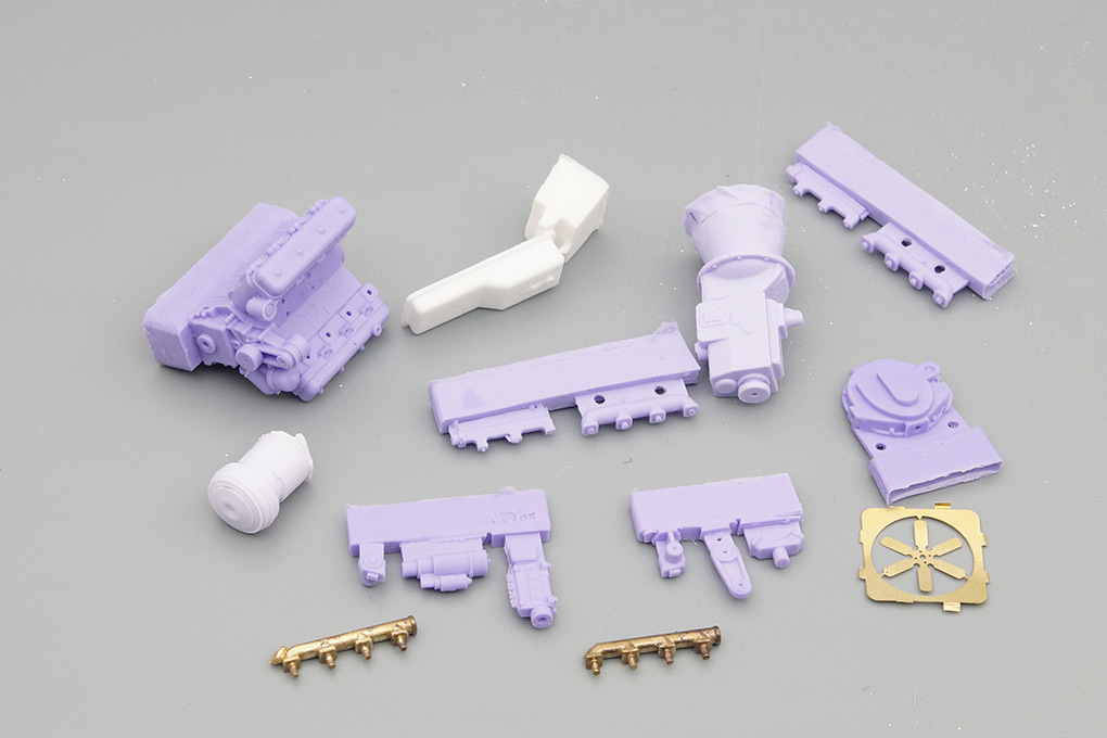 1:43 Сборная модель Ярославский двигатель-238А (Минский-504, Минский-516, КРАЗ, УРАЛ-4320-31) - UMI009