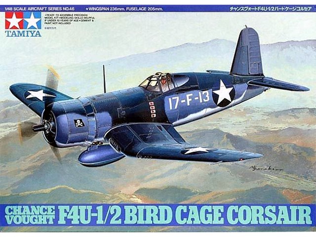 1:48 Сборная модель C.V.F4U-1/2 Bird Cage Corsair - 61046