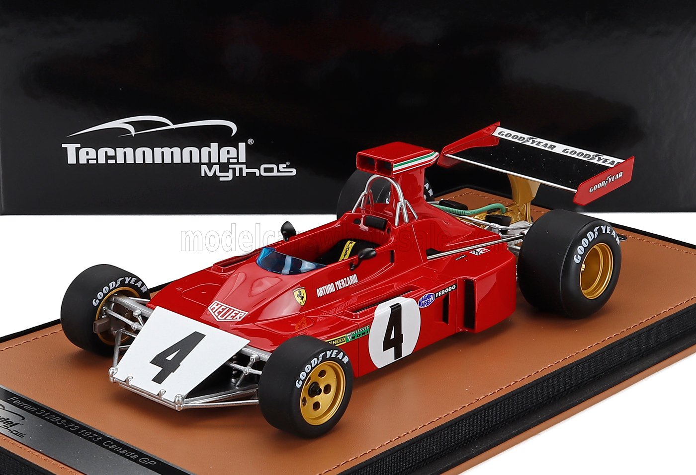 1:18 FERRARI F1 312 B3 (broke Nose) №4 Canada Gp Arturo Merzario (1973) , Red White - TM18-411C
