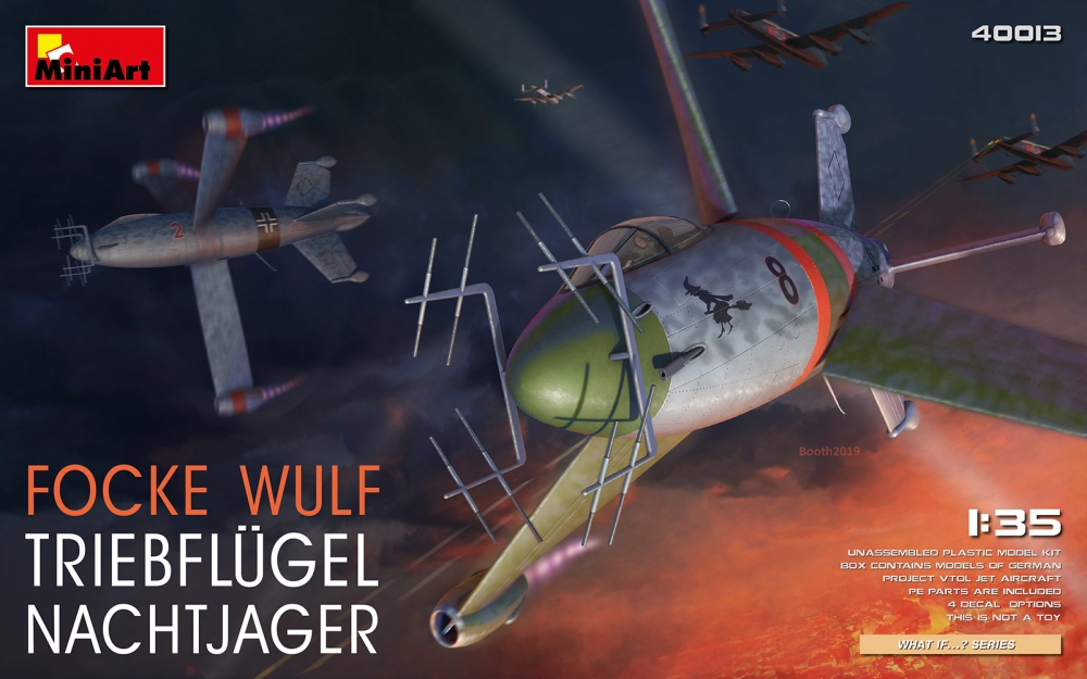 1:35 Сборная модель Самолет FOCKE WULF TRIEBFLUGEL NACHTJAGER - 40013
