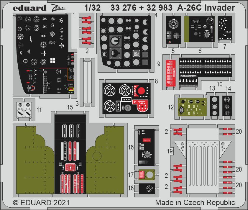 1:32 Набор фототравления для A-26C Invader PART I - BIG33130