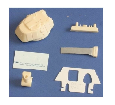 1:48 Набор для конверсии T-34/76 1941 №112 завод 'Красное Сормово' поздний тип башни / T-34/76 model1941 type112 panzer turret type late (Tamiya) - 8016