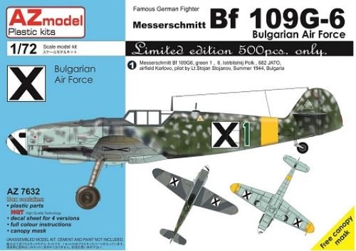 1:72 Сборная модель Самолет Messerschmitt Bf 109G-6 - AZ7632