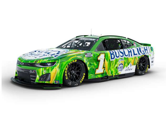 1:24 CHEVROLET Camaro #1 Ross Chastain *Busch Light Farmers*, green 2024 - CX12423BLFRZ