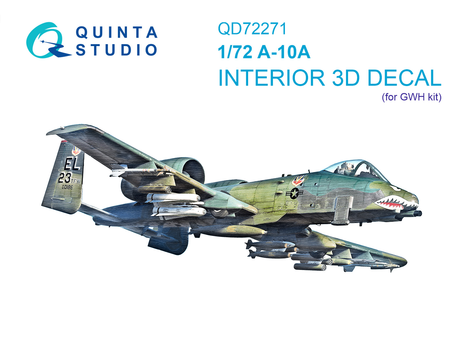 1:72 3D Декаль интерьера кабины A-10A Thunderbolt II (GWH) - QD72271