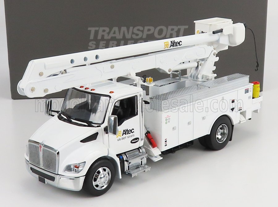 1:32 KENWORTH T380 Truck Altec Aa55 Gru Crane Elevator Con Piattaforma Cestello (2010), white - 71100