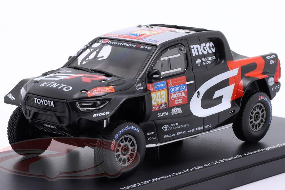 1:43 TOYOTA GR DKR Hilux EVO T1U #243 6th Rallye Dakar Guy Botterill, Brett Cummings (2024) - TBMDA-KAR43-24