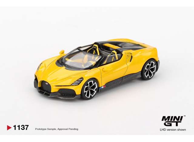 1:64 Bugatti W16, Mistral yellow 2023 - MGT01137L