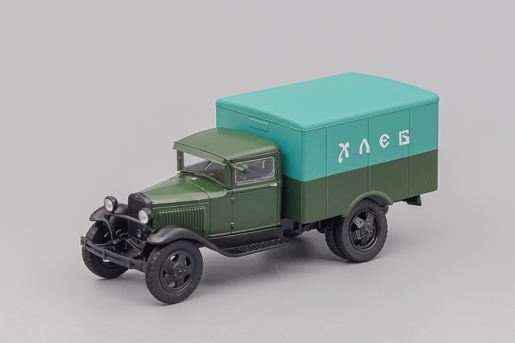 1:43 Горький АА фургон Доставка хлеба, Автомобиль на службе 34, зеленый - ANS034-X3