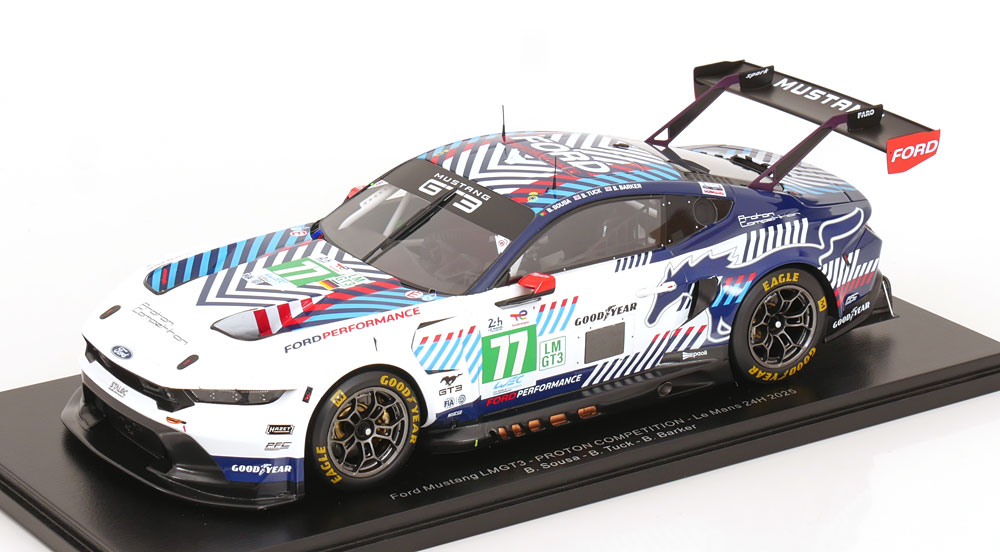 1:18 FORD Mustang LMGT3 №77 24h Le Mans, Sousa/Tuck/Barker (2025) - 18S1052