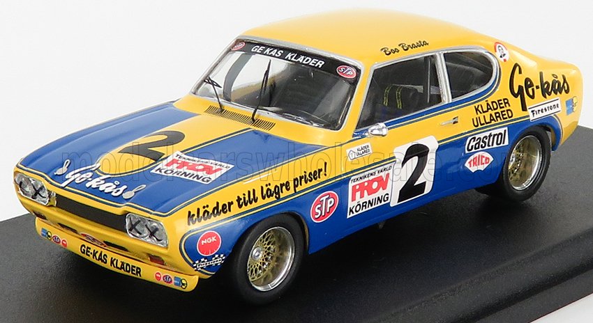 1:43 FORD Capri 2600 Rs №2 Winner Kinnekulle Ring (1973) B.Brasta, Yellow Blue - TRRSE09