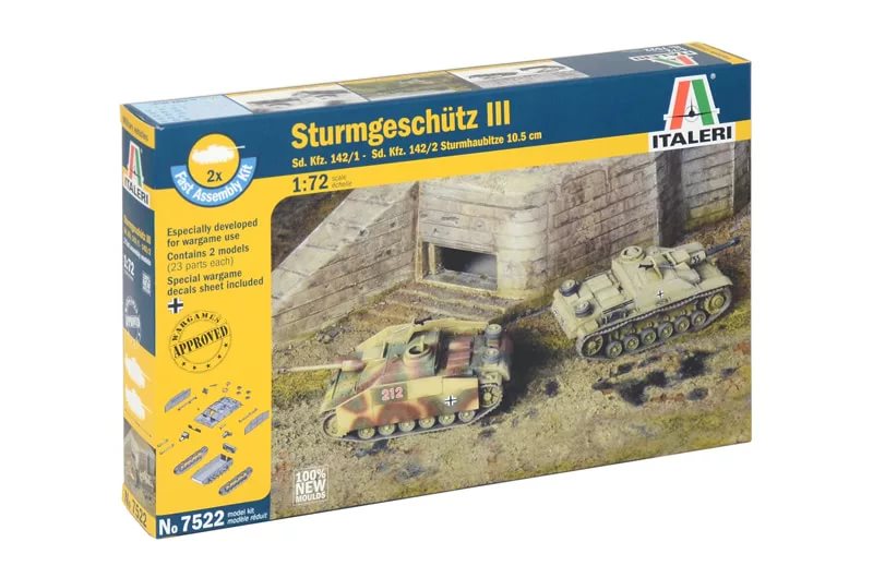 1:72 Сборная модель САУ Sturmgeschutz III - 7522