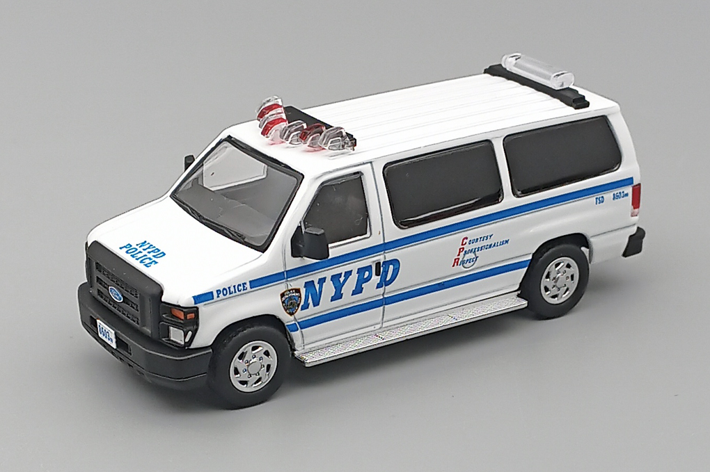 1:64 FORD E-350 Super Duty Van 'New York Police Dept.', white - 596-89