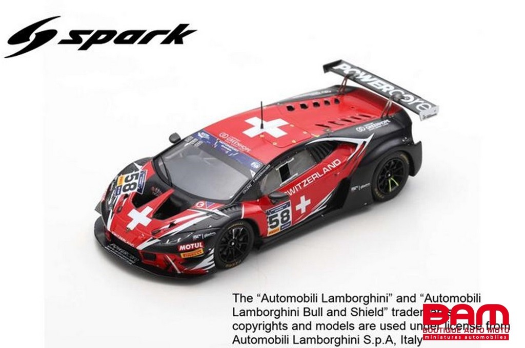 1:43 Lamborghini Huracán GT3 EVO #58 - FIA Motorsport Games GT Cup Vallelunga 2019 Team Switzerland - S9609