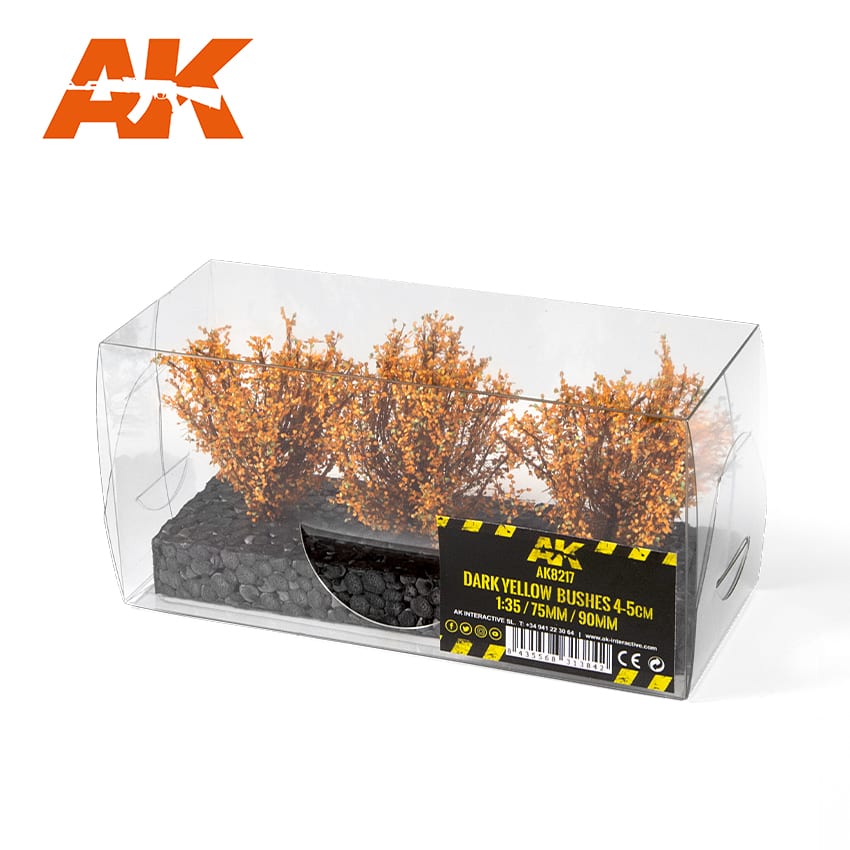 DARK YELLOW BUSHES 4-6cm -1:35 / 75 mm / 90 mm - AK8217