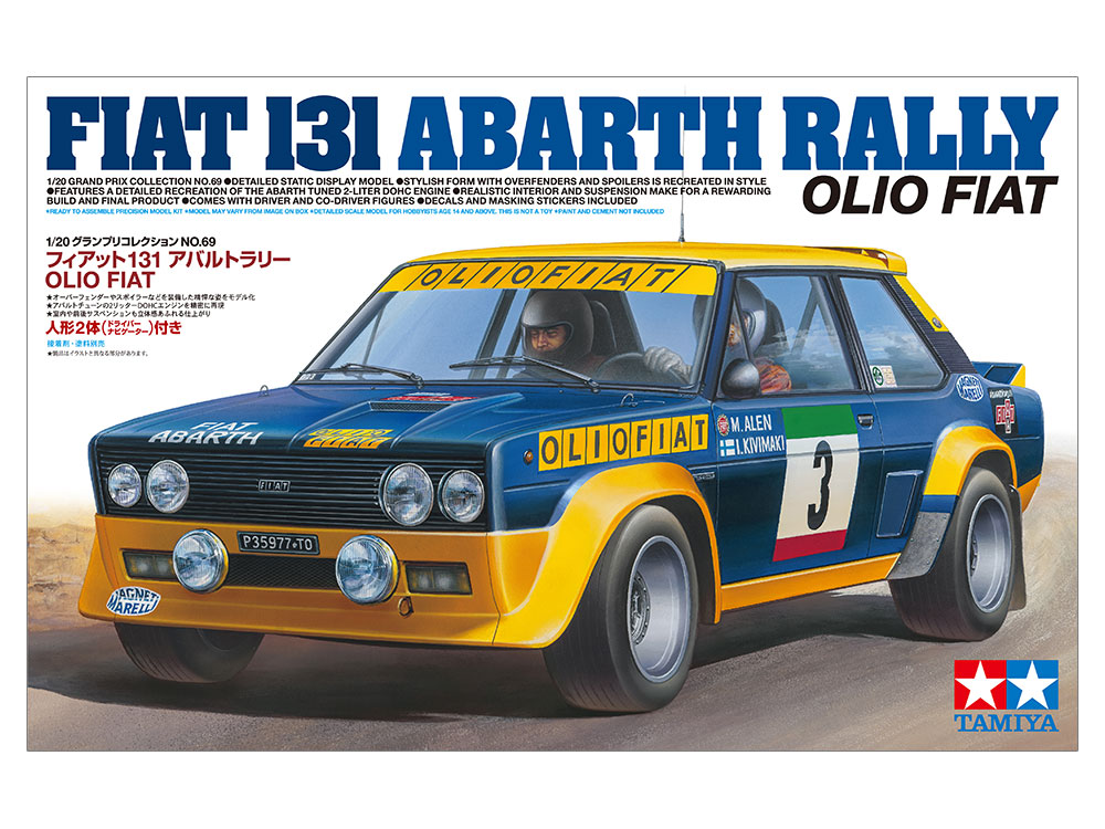 1:20 Сборная модель FIAT 131 Abarth Rally Olio с двумя фигурками пилотов - 20069