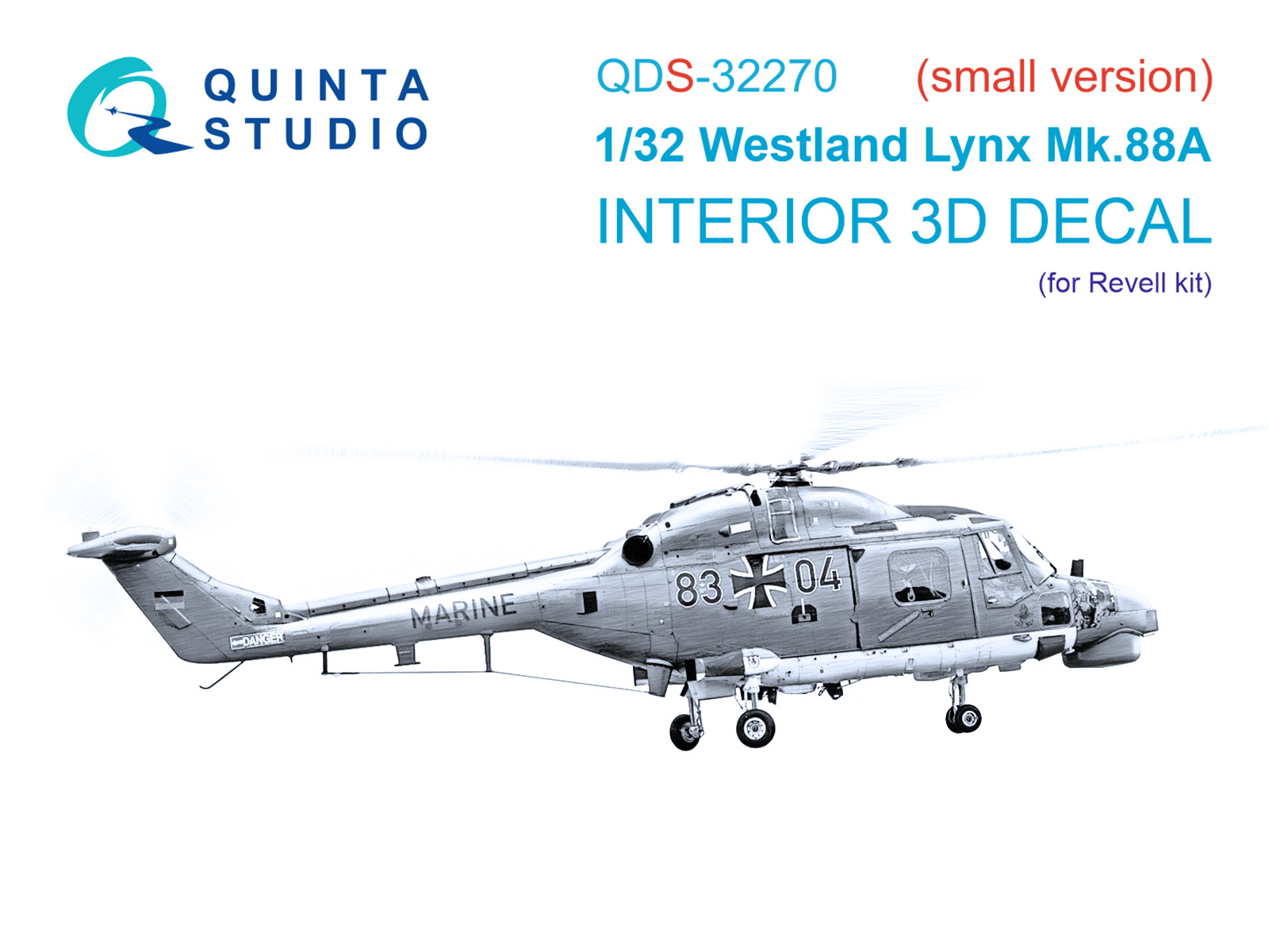 1:32 3D Декаль интерьера кабины Lynx Mk88a (Revell) (малая версия) - QDS-32270