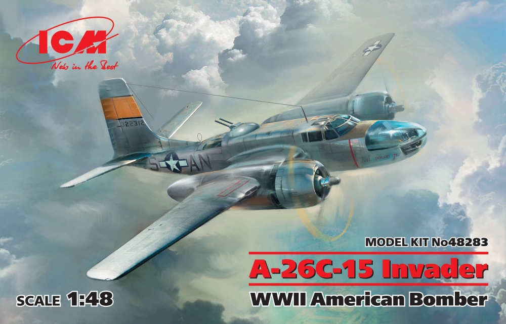 1:48 Сборная модель A-26С-15 Invader, Американский бомбардировщик II МВ - 48283