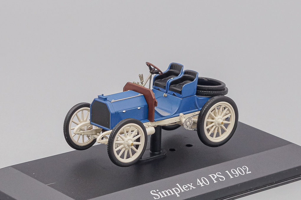 1:43 MERCEDES-BENZ 40 hp Mercedes-Simplex (1902), Mercedes-Benz Offizielle Modell-Sammlung 35, синий - MB035