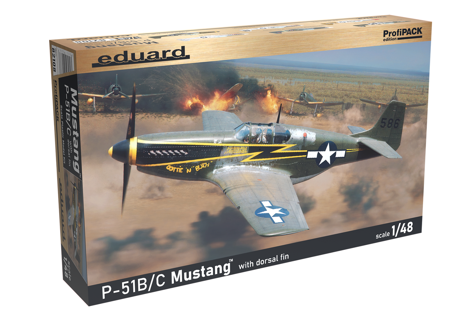 1:48 Сборная модель P-51B/C Mustang With Dorsal Fin - 82108