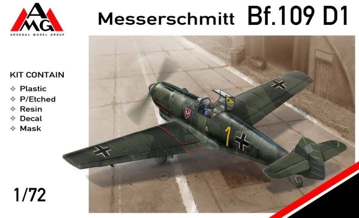 1:72 Сборная модель Самолет Messerschmitt Bf.109D-1 - 72409