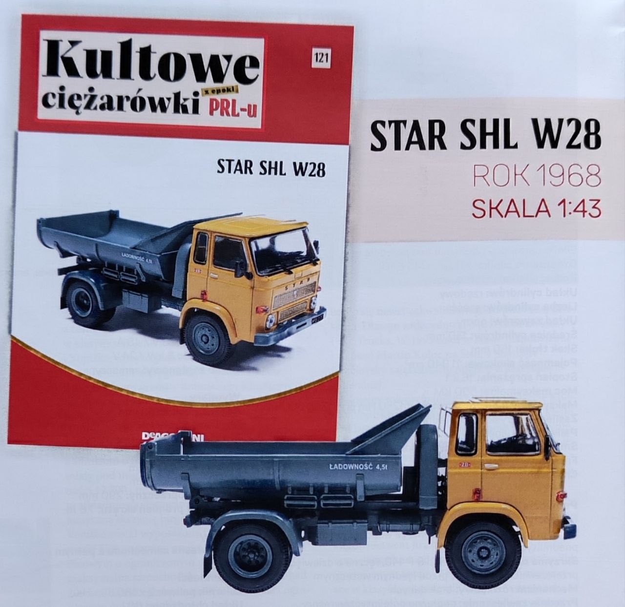 1:43 STAR SHL W28, Kultowe Ciezarowki PRL-u - kulC121