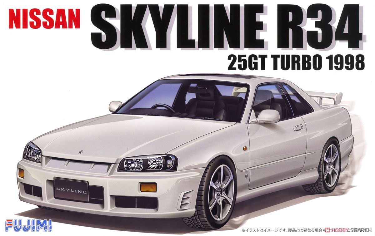 1:24 Сборная модель Nissan Skyline R34 25GT Turbo 1998 - 039671