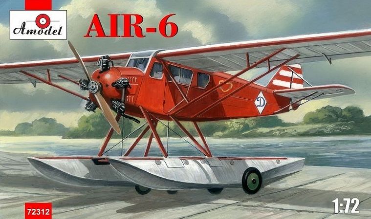 1:72 Сборная модель Советский лёгкий многоцелевой самолёт АИР-6 на поплавковом шасси - 72312