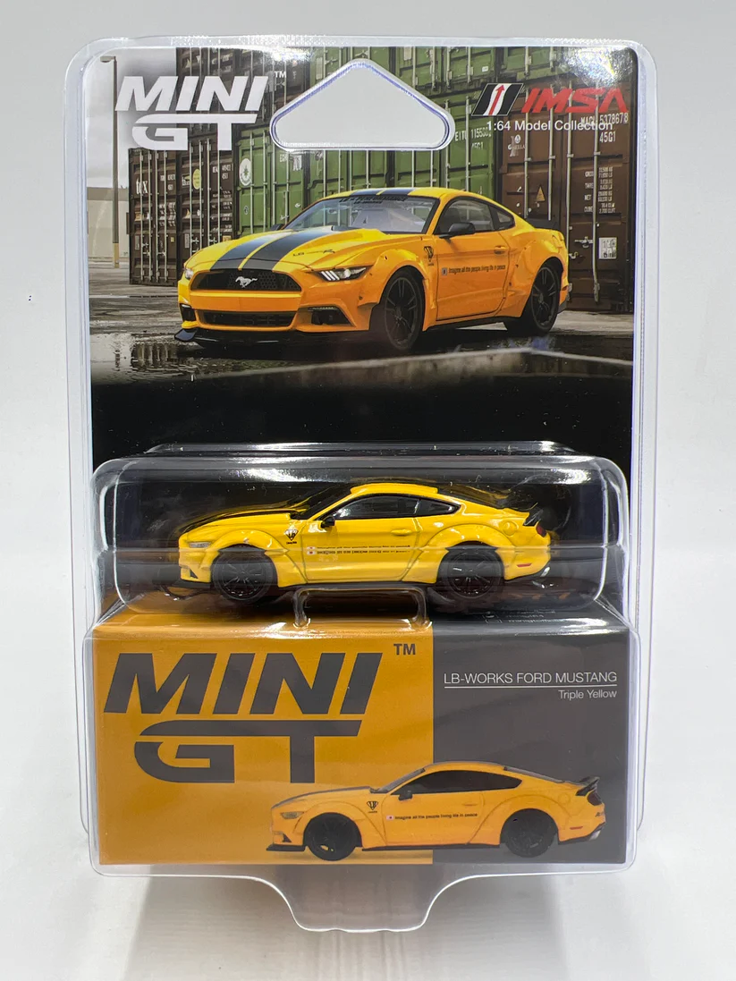 1:64 FORD Mustang GT LB-Works, yellow/black - MGT01077-BL