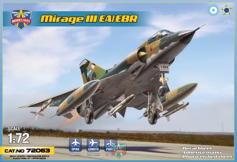 1:72 Сборная модель Самолет Mirage III EA/EBR - 72063
