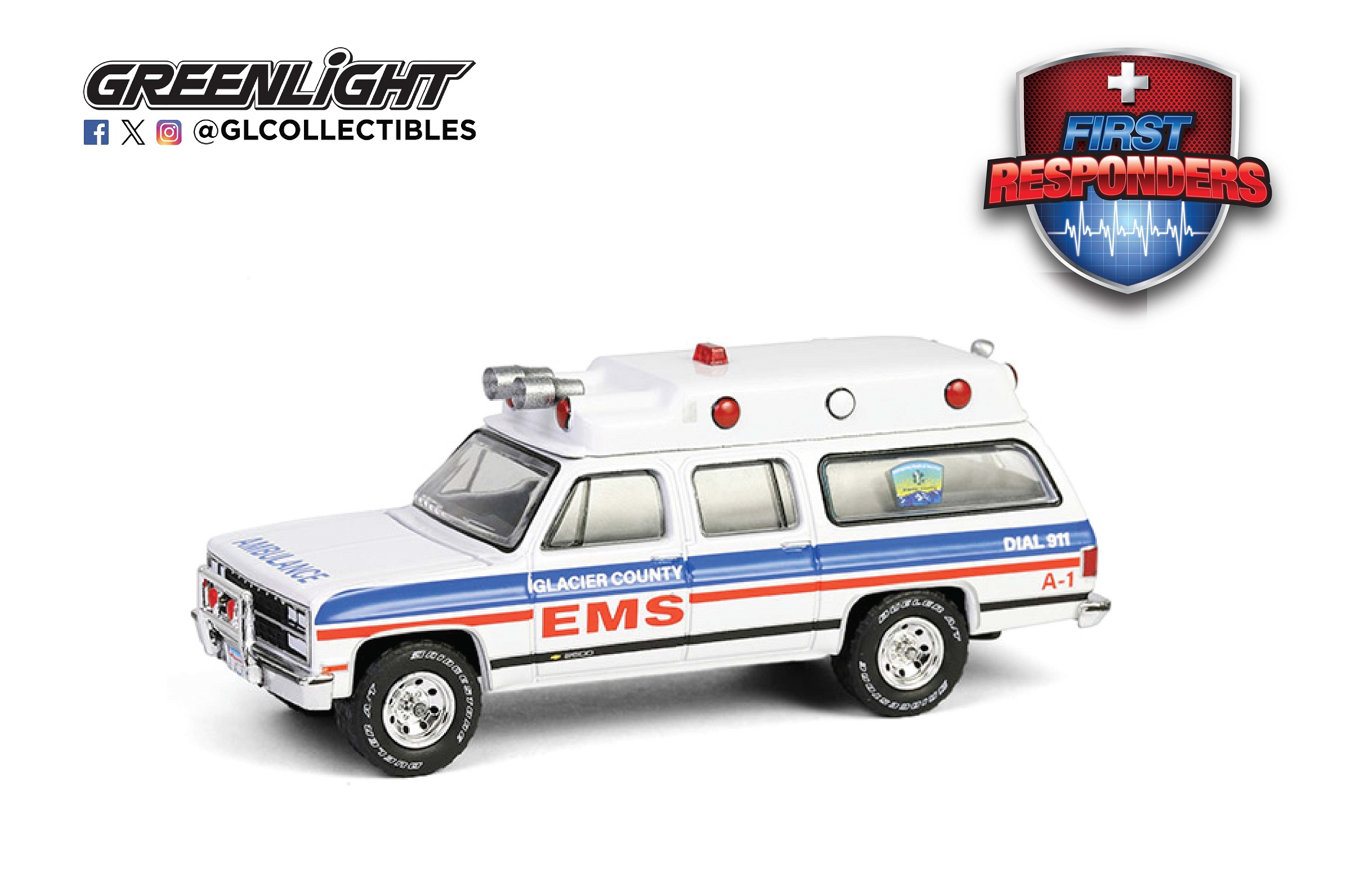 1:64 CHEVROLET Suburban Ambulance 'Glacier County EMS' Montana (1991) - 67060B