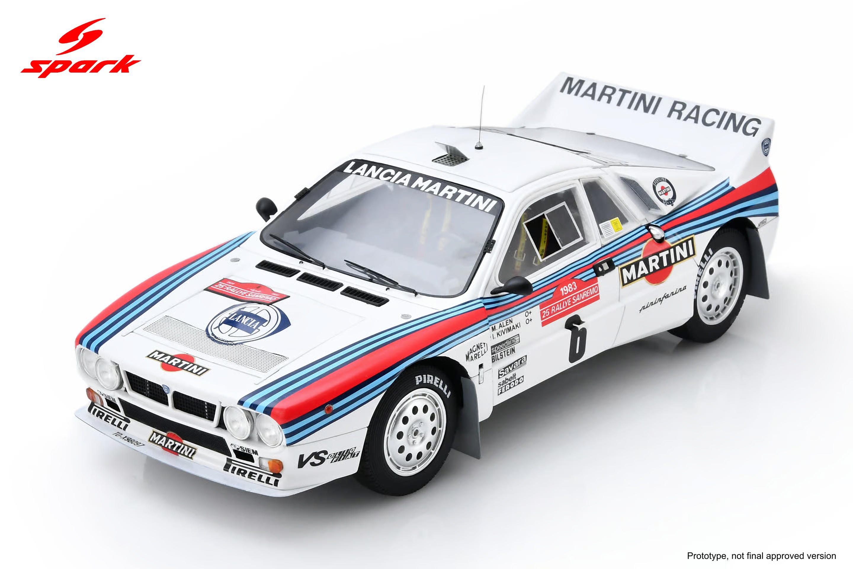 1:18 LANCIA  037 Martini racing №6 Winner Rally San Remo (1983) Markku Alen - Ilkka Kivimaki - 18S1210