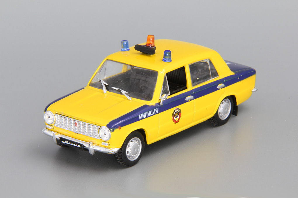 1:43 Волжский 2101 Милиция, Автомобиль на службе 18, желтый - ANS018