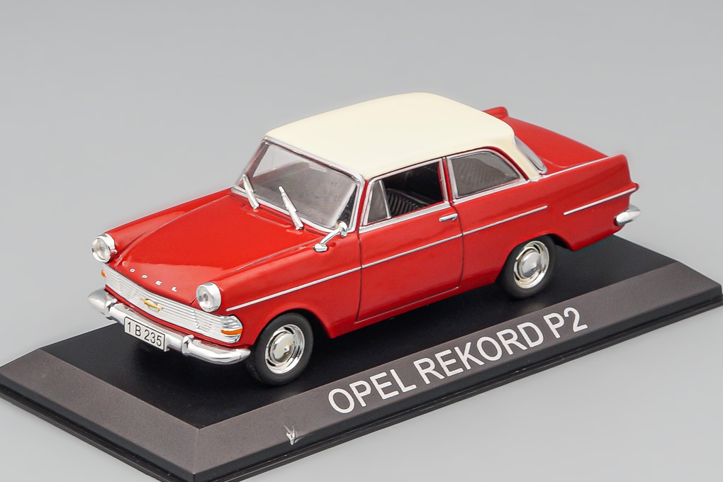 1:43 OPEL Rekord P2, Masini de Legenda 55, красный с бежевым - mas055