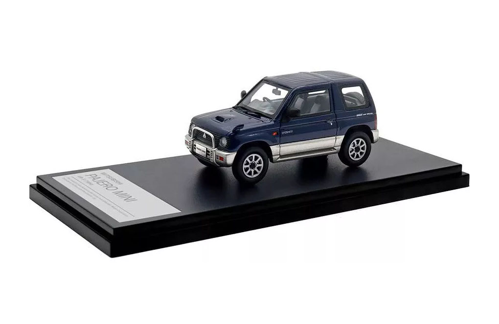 1:43 MITSUBISHI Pajero Mini VR-II (1994), mariana blue / symphonic silver - HS459BL