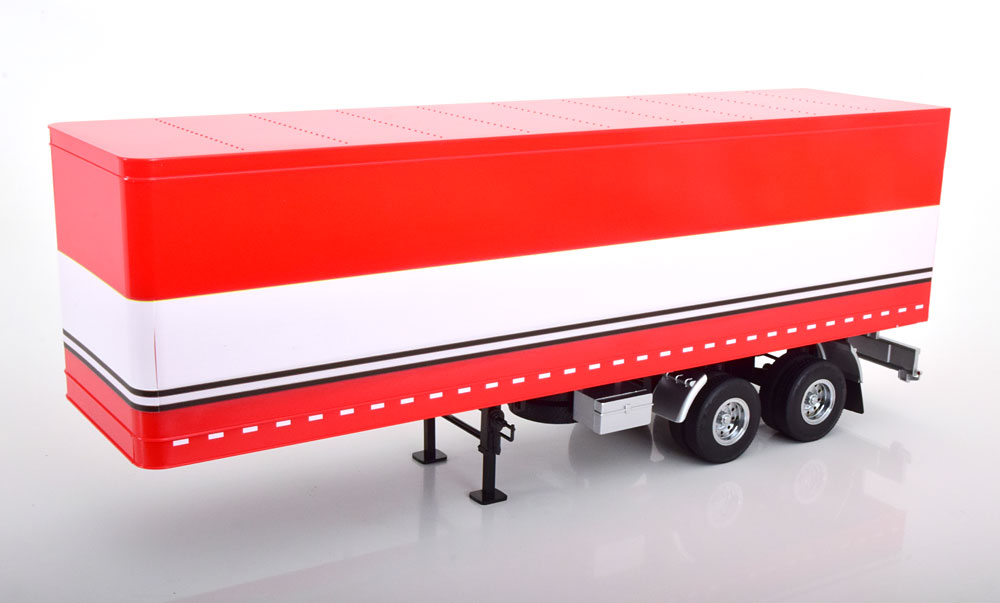 1:18 SEMI-TRAILER, red white - RK180160