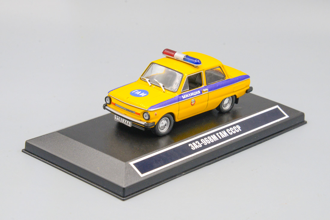 1:43 ЗАЗ-968М ГАИ-Милиция СССР, желтый / синий, вариант 4 - OF124-4