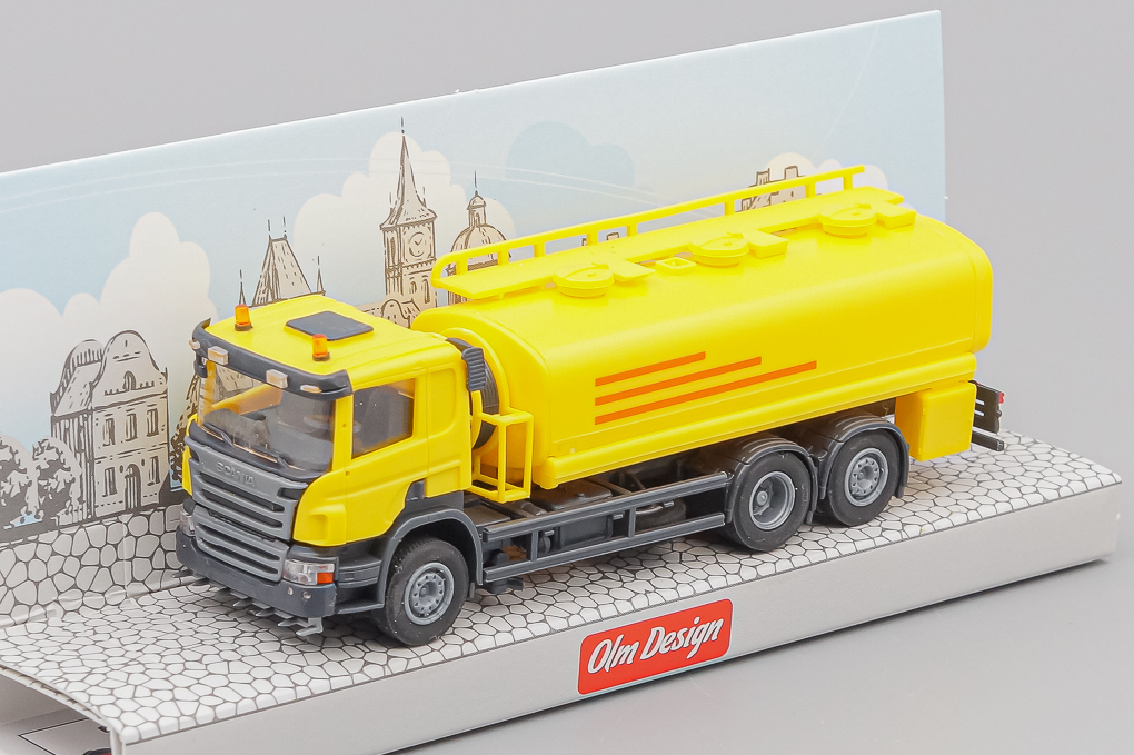 1:87 SCANIA P 6х2 поливомоечная цистерна, жёлтый - OLM340