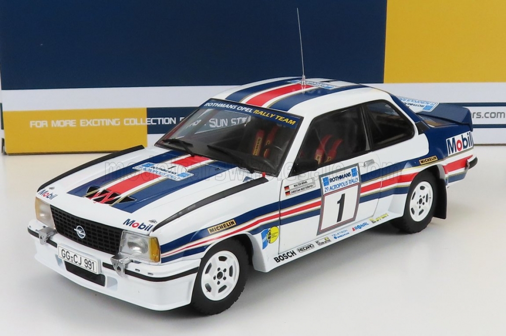 1:18 OPEL  ASCONA 400 №1 2nd RALLY ACROPOLIS (1982) W.ROHRL - C.GEISTDORFER,  WHITE/ BLUE/ RED - 5379
