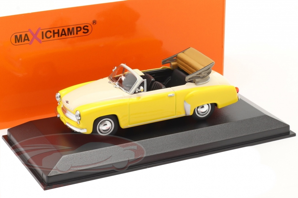 1:43 WARTBURG A 311 CABRIOLET - 1958 - YELLOW/WHITE - 940015931