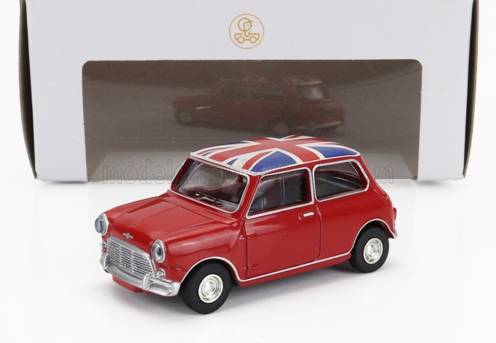 1:54 MINI Cooper S With Uk English Flag (1964), Red White Blue - 310521