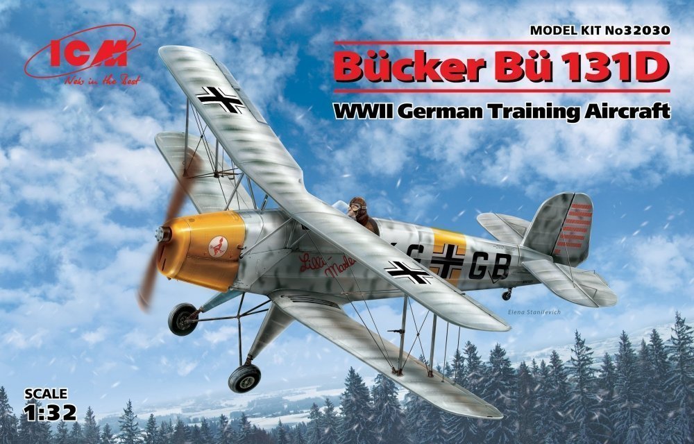 1:32 Сборная модель Германский учебный самолет Bücker Bü 131D - 32030