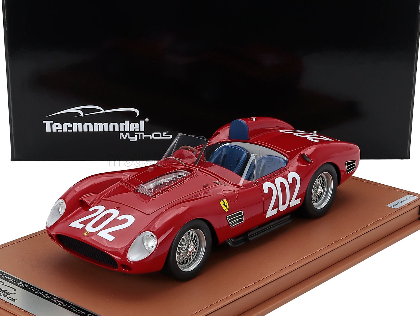 1:18 FERRARI 250tr Testarossa 3.0l V12 Spider №202 Targa Florio Cliff Allison - Richie Ginther - Giulio Cabianca (1960), Red - TM18-261D