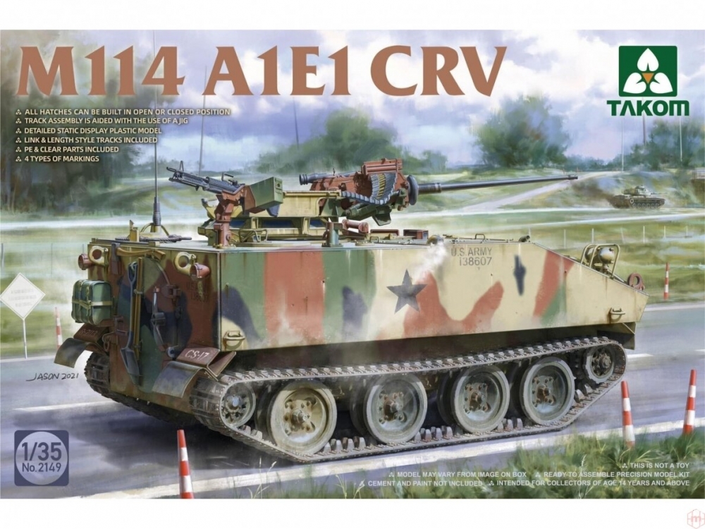 1:35 Сборная модель Бронетранспортер M114 A1 E1 - 2149