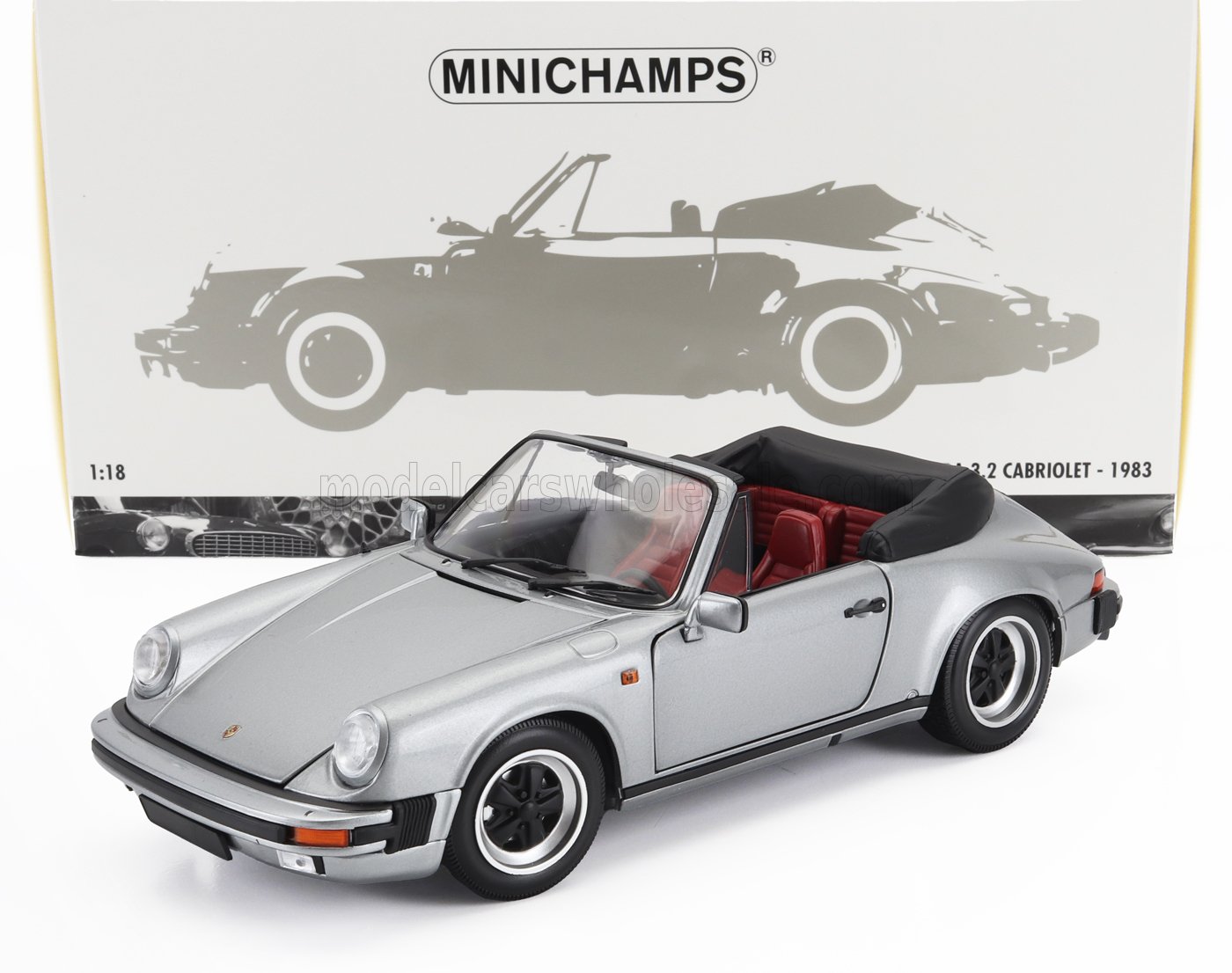 1:18 PORSCHE 911 3.2 Carrera Cabriolet (1983), Grey Met - 100063034