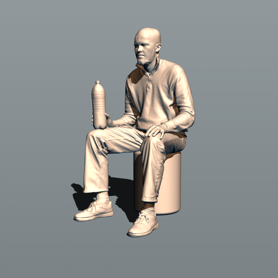 1:24 Фигура Вован с полторашкой (масштаб 1:24, окрашенная) - MPF24-908okr