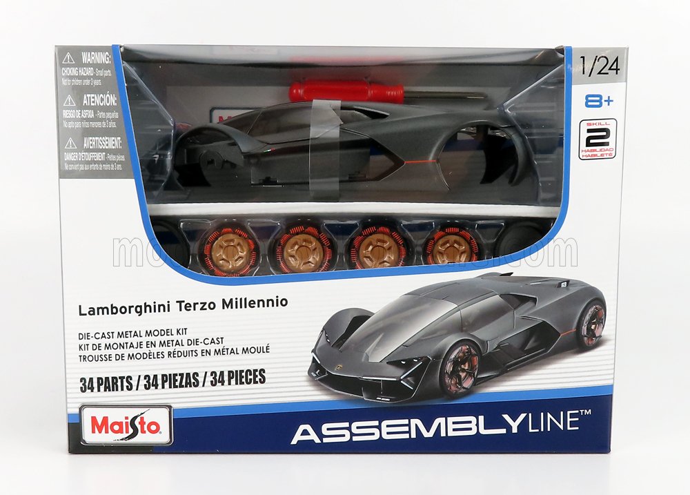 1:24 Сборная модель LAMBORGHINI Terzo Millennio (2020), Grey Carbon - 39287-KIT