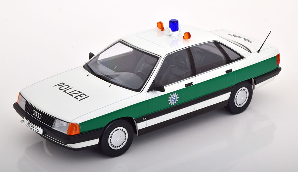 1:18 (Уценка!) AUDI 100 C3 Police (1989), white green - 1800354-Z1